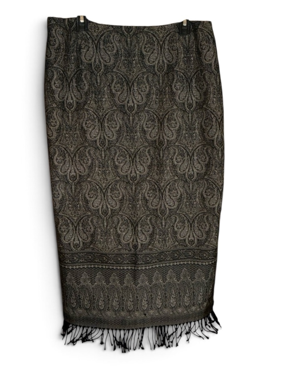 Vintage Talbots Paisley Boho Wool Midi Skirt Size 18 - Picture 6 of 6